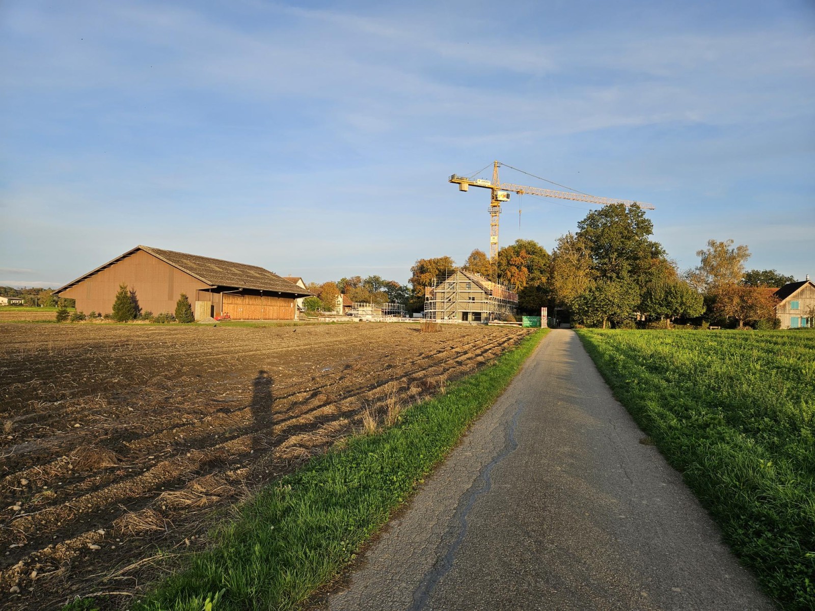 21.10.2024 Häuser 29a-d sind fertig verkleidet und das Tiefgaragenzufahrtsgebäude ist montiert.